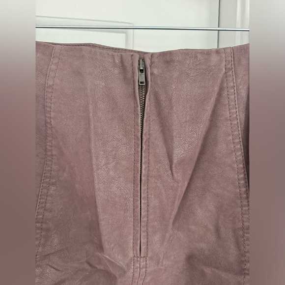 Free People Modern Femme Mauve Vegan Suede Mini Skirt - Picture 5 of 7